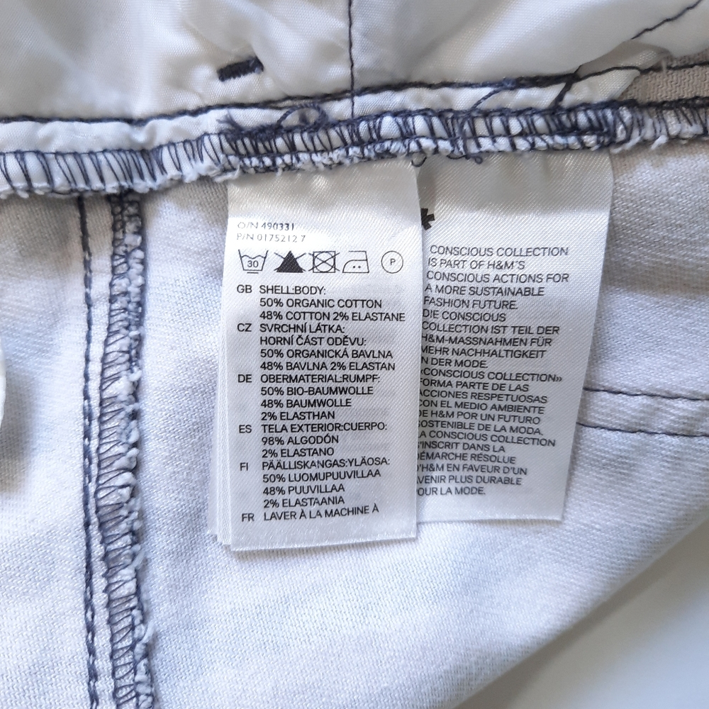 H&M Conscious Collection Blue White Stripe Shorts - Picture 7 of 7